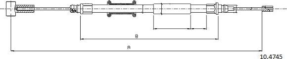 Cabor 10.4745 - Kabel, dayanacaq əyləci furqanavto.az