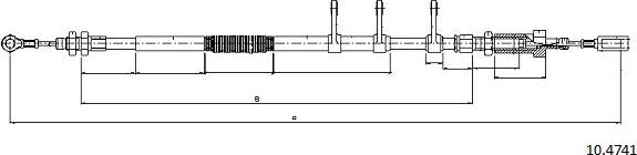 Cabor 10.4741 - Kabel, dayanacaq əyləci furqanavto.az