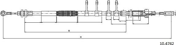 Cabor 10.4742 - Kabel, dayanacaq əyləci furqanavto.az