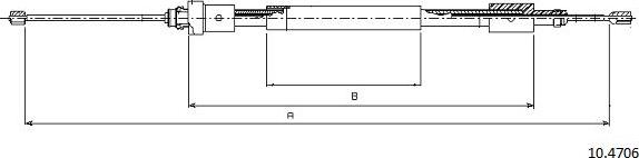 Cabor 10.4706 - Kabel, dayanacaq əyləci furqanavto.az