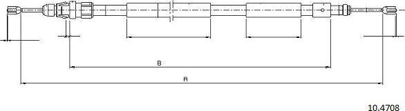 Cabor 10.4708 - Kabel, dayanacaq əyləci furqanavto.az