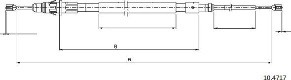 Cabor 10.4717 - Kabel, dayanacaq əyləci furqanavto.az