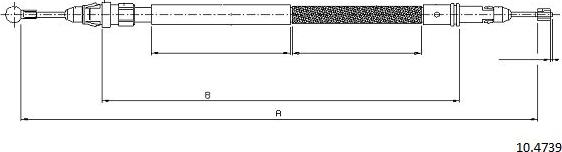 Cabor 10.4739 - Kabel, dayanacaq əyləci furqanavto.az