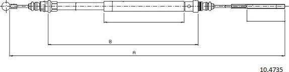 Cabor 10.4735 - Kabel, dayanacaq əyləci furqanavto.az