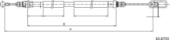 Cabor 10.4733 - Kabel, dayanacaq əyləci furqanavto.az