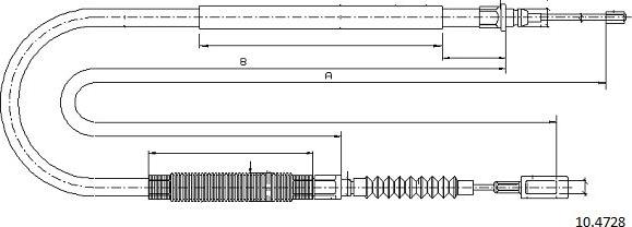 Cabor 10.4728 - Kabel, dayanacaq əyləci furqanavto.az