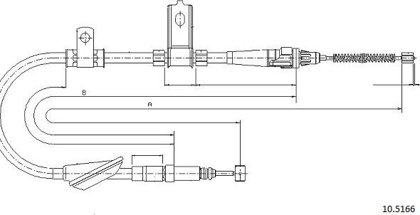 Cabor 10.5166 - Kabel, dayanacaq əyləci furqanavto.az