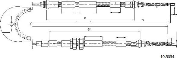 Cabor 10.5354 - Kabel, dayanacaq əyləci furqanavto.az