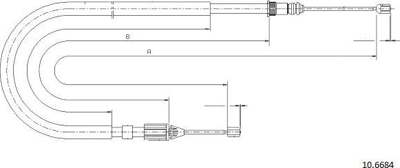 Cabor 10.6684 - Kabel, dayanacaq əyləci furqanavto.az