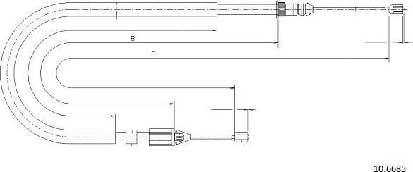 Cabor 10.6685 - Kabel, dayanacaq əyləci furqanavto.az