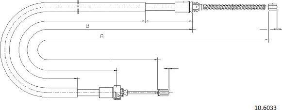 Cabor 10.6033 - Kabel, dayanacaq əyləci furqanavto.az