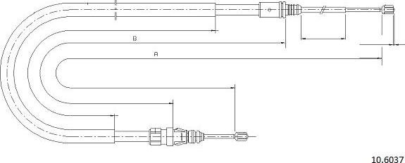 Cabor 10.6037 - Kabel, dayanacaq əyləci furqanavto.az