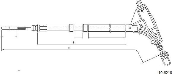 Cabor 10.6218 - Kabel, dayanacaq əyləci furqanavto.az