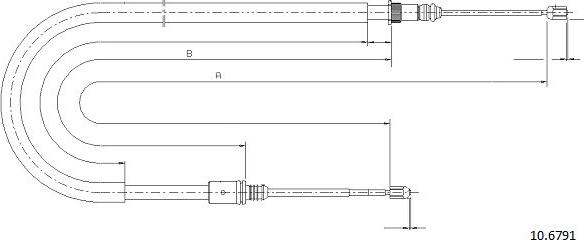 Cabor 10.6791 - Kabel, dayanacaq əyləci furqanavto.az