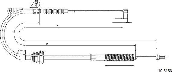 Cabor 10.8183 - Kabel, dayanacaq əyləci furqanavto.az