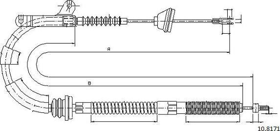 Cabor 10.8171 - Kabel, dayanacaq əyləci furqanavto.az