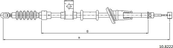 Cabor 10.8222 - Kabel, dayanacaq əyləci furqanavto.az