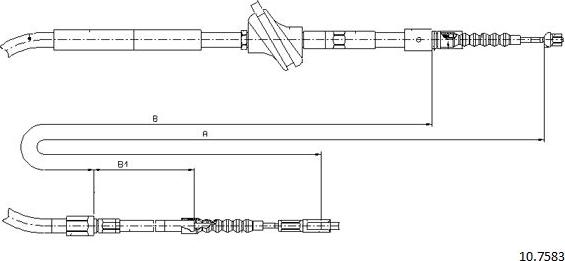 Cabor 10.7583 - Kabel, dayanacaq əyləci furqanavto.az