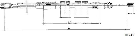Cabor 10.738 - Kabel, dayanacaq əyləci furqanavto.az