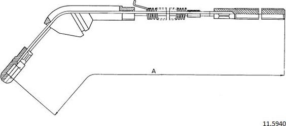 Cabor 11.5940 - Kabel, dayanacaq əyləci furqanavto.az