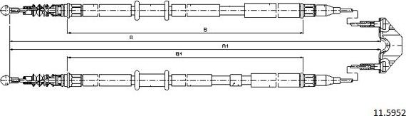 Cabor 11.5952 - Kabel, dayanacaq əyləci furqanavto.az