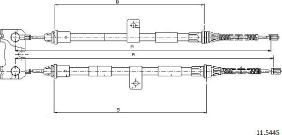 Cabor 11.5445 - Kabel, dayanacaq əyləci furqanavto.az