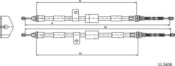 Cabor 11.5458 - Kabel, dayanacaq əyləci furqanavto.az