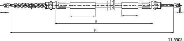 Cabor 11.5505 - Kabel, dayanacaq əyləci furqanavto.az