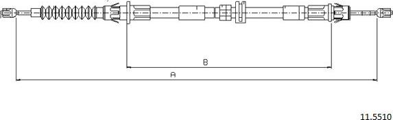 Cabor 11.5510 - Kabel, dayanacaq əyləci furqanavto.az