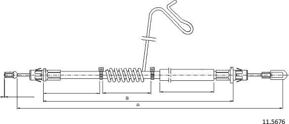 Cabor 11.5676 - Kabel, dayanacaq əyləci furqanavto.az