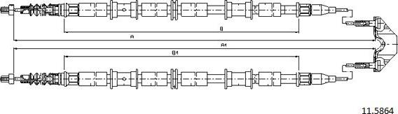 Cabor 11.5864 - Kabel, dayanacaq əyləci furqanavto.az