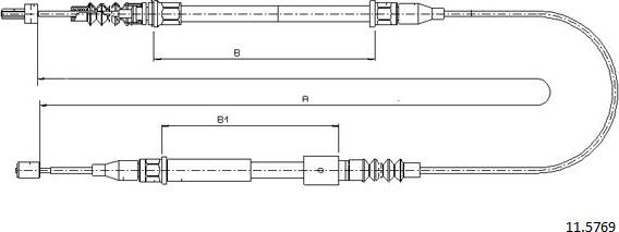 Cabor 11.5769 - Kabel, dayanacaq əyləci furqanavto.az