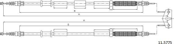 Cabor 11.5775 - Kabel, dayanacaq əyləci furqanavto.az