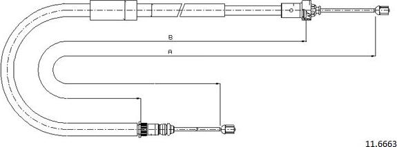 Cabor 11.6663 - Kabel, dayanacaq əyləci furqanavto.az