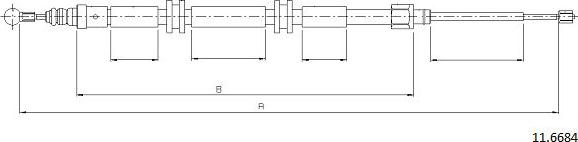 Cabor 11.6684 - Kabel, dayanacaq əyləci furqanavto.az