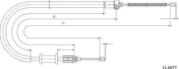 Cabor 11.6677 - Kabel, dayanacaq əyləci furqanavto.az