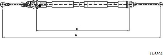 Cabor 11.6804 - Kabel, dayanacaq əyləci furqanavto.az