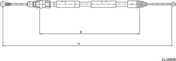 Cabor 11.6808 - Kabel, dayanacaq əyləci furqanavto.az