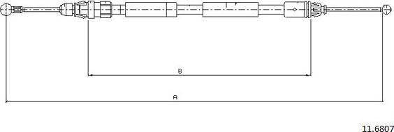 Cabor 11.6807 - Kabel, dayanacaq əyləci furqanavto.az