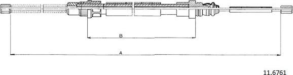 Cabor 11.6761 - Kabel, dayanacaq əyləci furqanavto.az