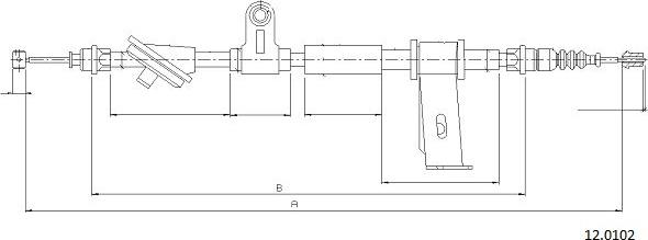 Cabor 12.0102 - Kabel, dayanacaq əyləci furqanavto.az