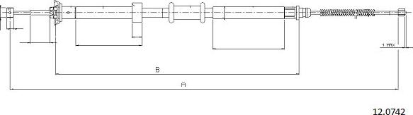 Cabor 12.0742 - Kabel, dayanacaq əyləci furqanavto.az