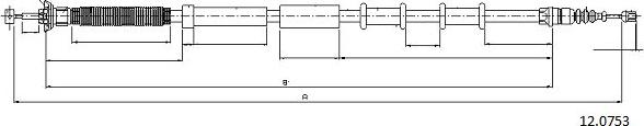 Cabor 12.0753 - Kabel, dayanacaq əyləci furqanavto.az