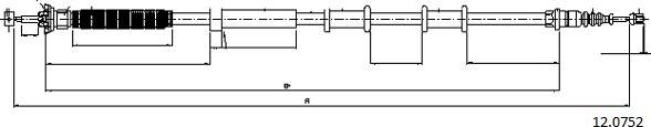 Cabor 12.0752 - Kabel, dayanacaq əyləci furqanavto.az