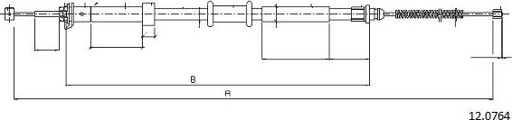 Cabor 12.0764 - Kabel, dayanacaq əyləci furqanavto.az