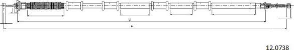Cabor 12.0738 - Kabel, dayanacaq əyləci furqanavto.az