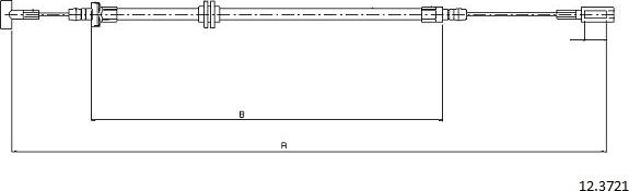 Cabor 12.3721 - Kabel, dayanacaq əyləci furqanavto.az
