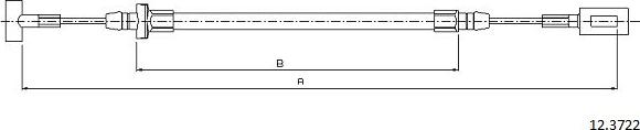 Cabor 12.3722 - Kabel, dayanacaq əyləci furqanavto.az