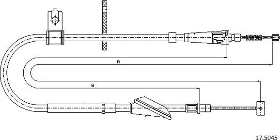 Cabor 17.5045 - Kabel, dayanacaq əyləci furqanavto.az