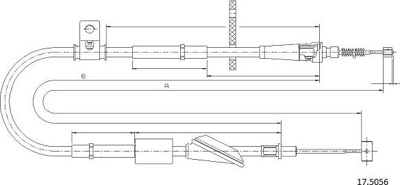 Cabor 17.5056 - Kabel, dayanacaq əyləci furqanavto.az